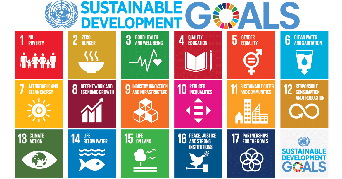 Lista de 17 objetivos ONU de desarrollo sostenible.