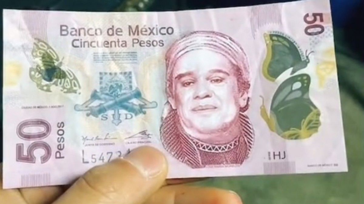 Mi billete de Juan Gabriel 50 pesos