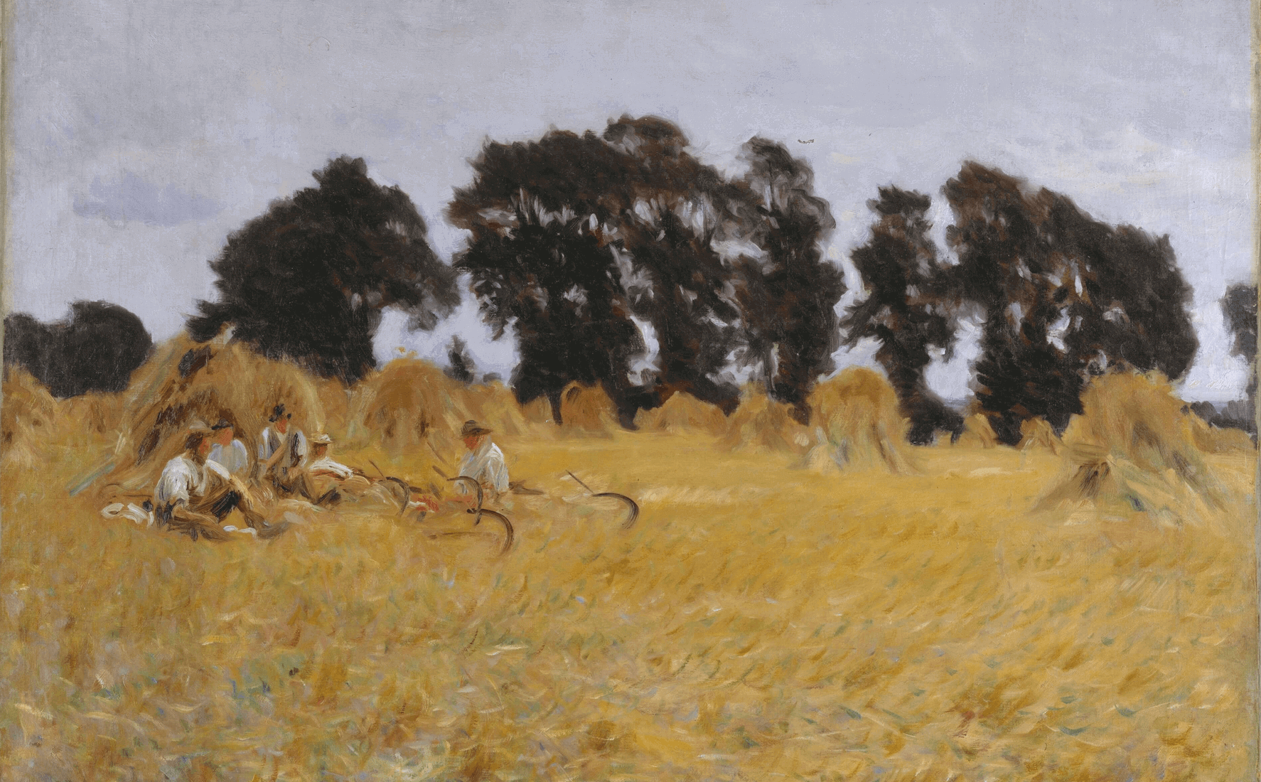 John Singer Sargent, Reapers Resting in a Wheat Field.